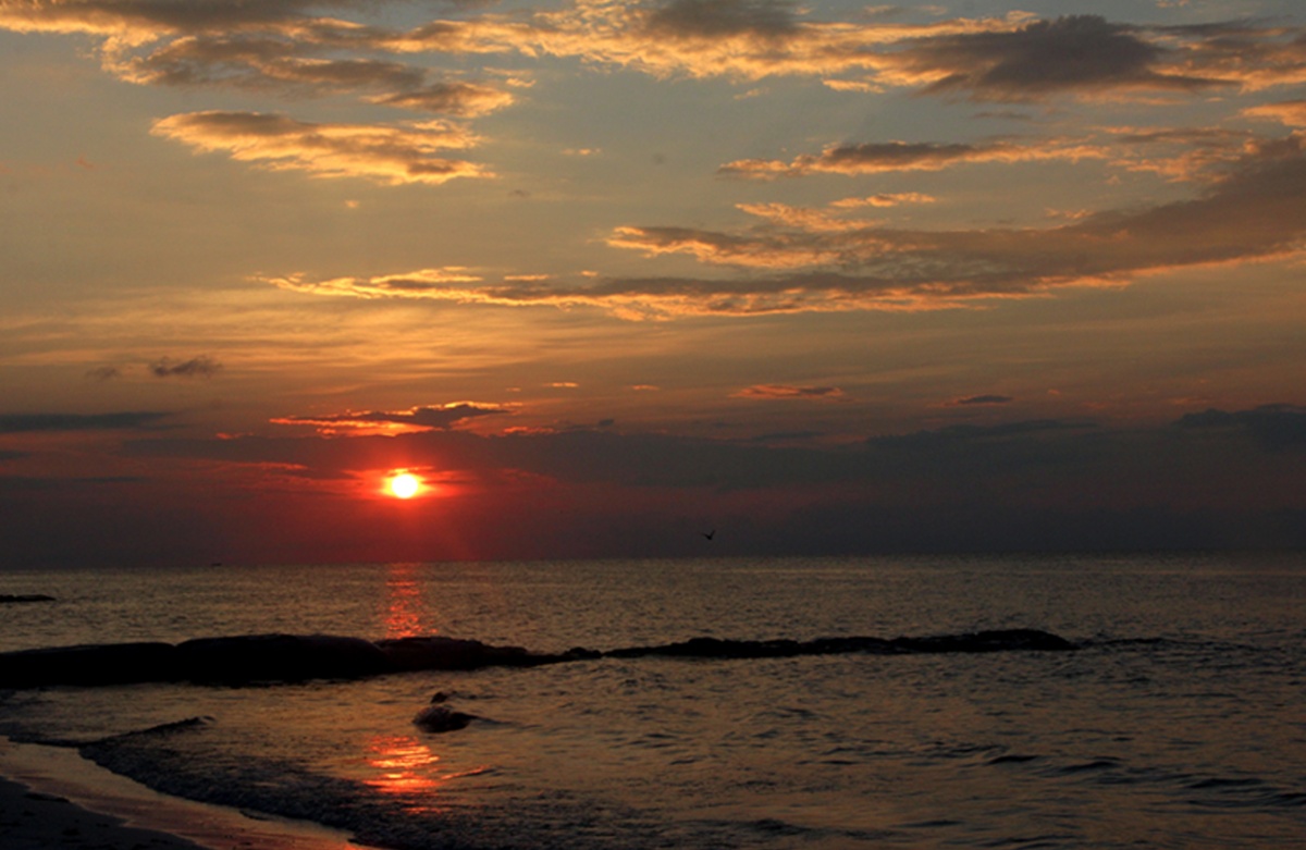 Terreno en venta en isla holbox - vista hacia el atardecer en el mar