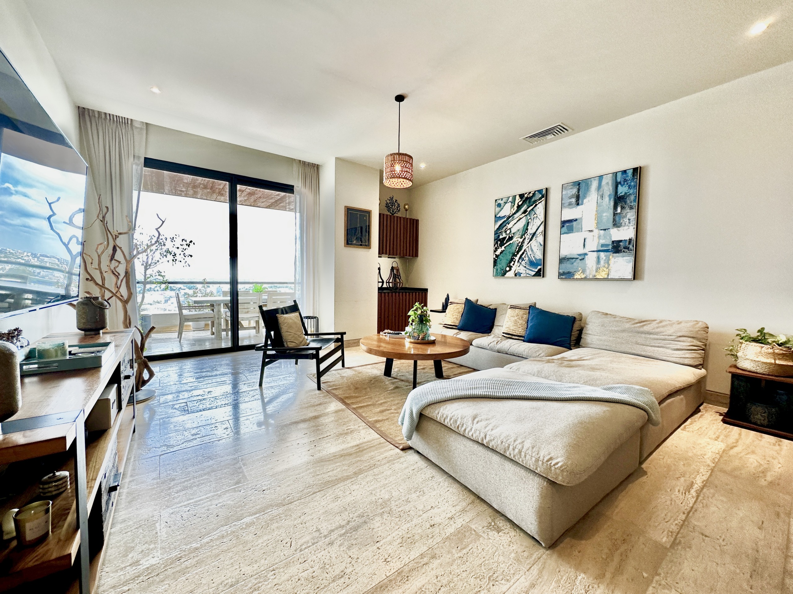 Departamento en Venta o Renta en Vela Towers en Cancún Vista del la Sala